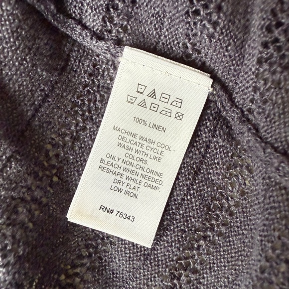 Nanette Lepore 100% Linen Open Front Cardigan - Picture 6 of 9